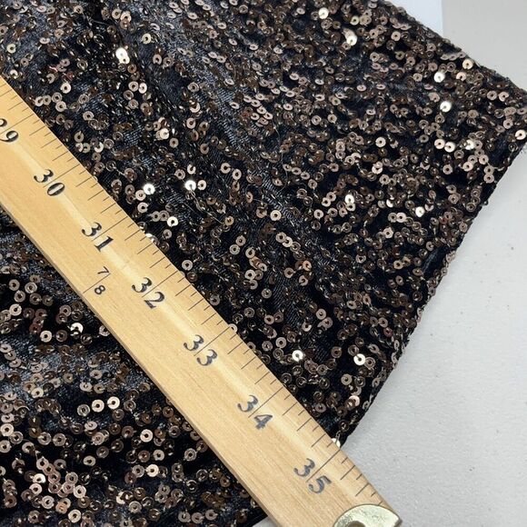 Eliza J Sequin Sheath Dress Womens Size 8 Brown Bronze Cap Sleeve Cocktail - Picture 11 of 12